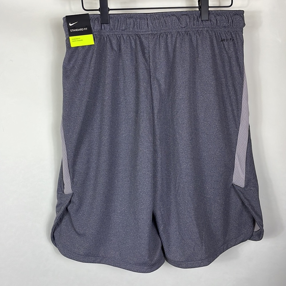 NWT Men's Nike Dri-fit standard fit, two-tone gray stripe with 9" inseam.